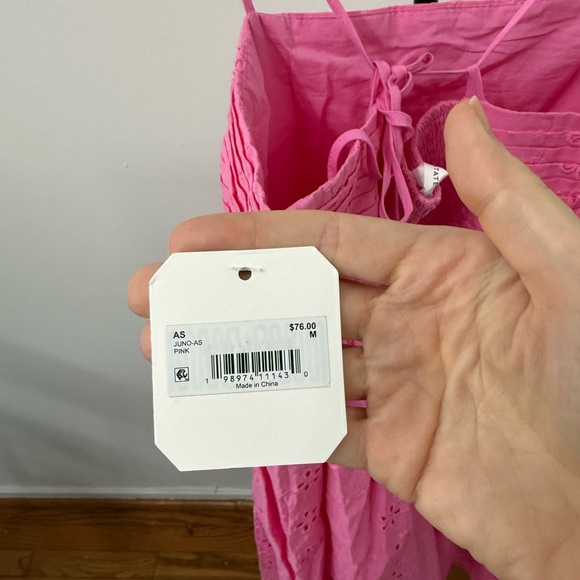 Altar'd State Hot Pink Eyelet Spaghetti Strap Dress - Picture 7 of 7